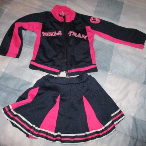 Bundle 3 for $15 Cheerleader outfit/costume/set/jacket & skort / dress up size 4 - Picture 3 of 5